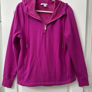 Athleta Magenta Quarter-Zip Women's Hoodie